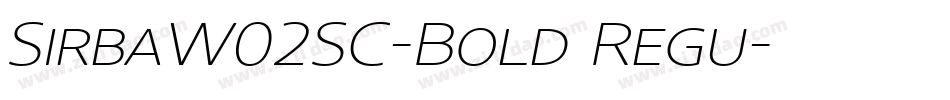 SirbaW02SC-Bold Regu字体转换